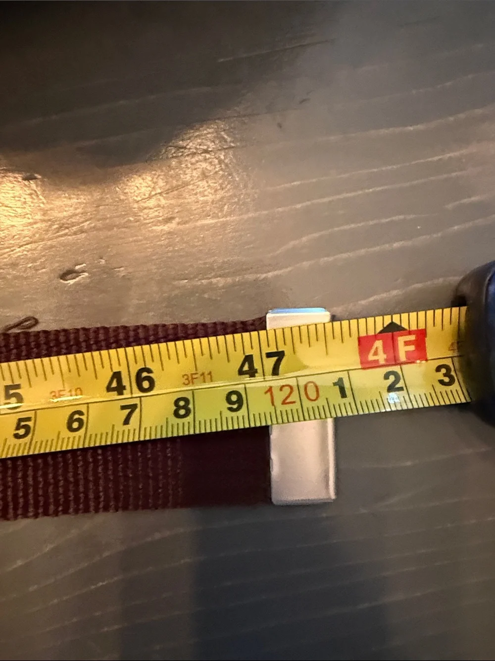 Fjallraven Brown Webbing Belt with Silver Buckle 48” total length